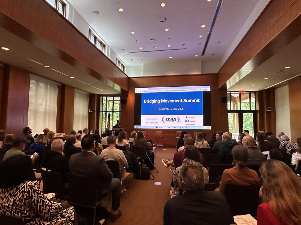 ListenFirstProj's tweet image. Day two of the Bridging Movement Summit kicks off today at Mount Vernon and the energy in the room is palpable!