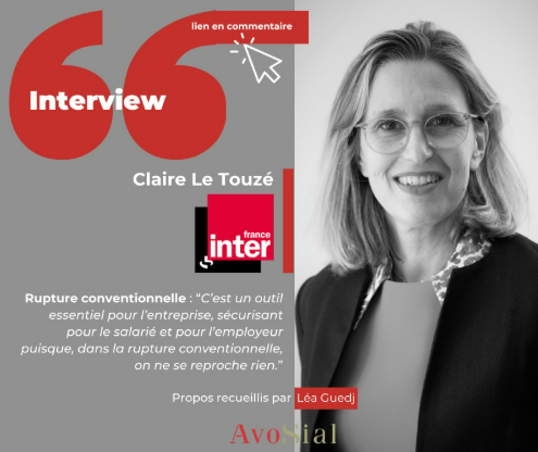 Pour un reportage sur la #ruptureconventionnelle diffusé dans l'émission "On n'arrête pas l'éco", <a href="/franceinter/">France Inter</a> a tendu son micro à Claire Le Touzé  🎙️ 
À réécouter ici ➡️ radiofrance.fr/franceinter/po…

#droitdutravail #employeur #salarié #droitsocial #avocats #entreprises #travail
