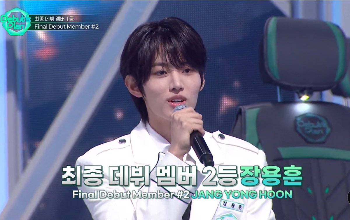 the final #2 debut member, congratulations jang yonghoon!