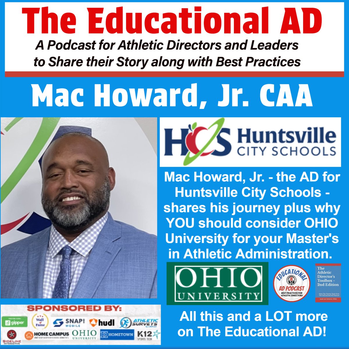 Jake von Scherrer, CMAA The Educational AD Podcast (@jakestouchdown) on Twitter photo Mac Howard, Jr shares his story + Best Practices on The Educational AD!
open.spotify.com/episode/2LMNfZ…
<a href="/coach_ad/">Coach & AD Magazine</a> <a href="/huntsvillecity/">City of Huntsville, AL</a> <a href="/AHSAAUpdates/">AHSAA</a> <a href="/HSVk12/">Huntsville City Schools</a> <a href="/AMAnet/">American Management Association</a> <a href="/DegaSuper/">SuperDega</a> <a href="/aldotcom/">AL.com</a> <a href="/TheMIAA/">The MIAA</a> <a href="/FHSAA/">FHSAA</a> <a href="/GADACOACHES/">GADA</a> <a href="/Hudl/">Hudl</a> <a href="/OhioUMAA/">Ohio University MAA</a> <a href="/airwright/">Aaron Wright (he/him)</a> <a href="/OfficialTHSADA/">THSADA</a> <a href="/CSADAOnline/">CSADA</a> <a href="/WSSAAA_AD/">WSSAAA</a> <a href="/IOWAHSADA/">IHSADA</a> Mac Howard, Jr shares his story + Best Practices on The Educational AD!
open.spotify.com/episode/2LMNfZ…
<a href="/coach_ad/">Coach & AD Magazine</a> <a href="/huntsvillecity/">City of Huntsville, AL</a> <a href="/AHSAAUpdates/">AHSAA</a> <a href="/HSVk12/">Huntsville City Schools</a> <a href="/AMAnet/">American Management Association</a> <a href="/DegaSuper/">SuperDega</a> <a href="/aldotcom/">AL.com</a> <a href="/TheMIAA/">The MIAA</a> <a href="/FHSAA/">FHSAA</a> <a href="/GADACOACHES/">GADA</a> <a href="/Hudl/">Hudl</a> <a href="/OhioUMAA/">Ohio University MAA</a> <a href="/airwright/">Aaron Wright (he/him)</a> <a href="/OfficialTHSADA/">THSADA</a> <a href="/CSADAOnline/">CSADA</a> <a href="/WSSAAA_AD/">WSSAAA</a> <a href="/IOWAHSADA/">IHSADA</a>