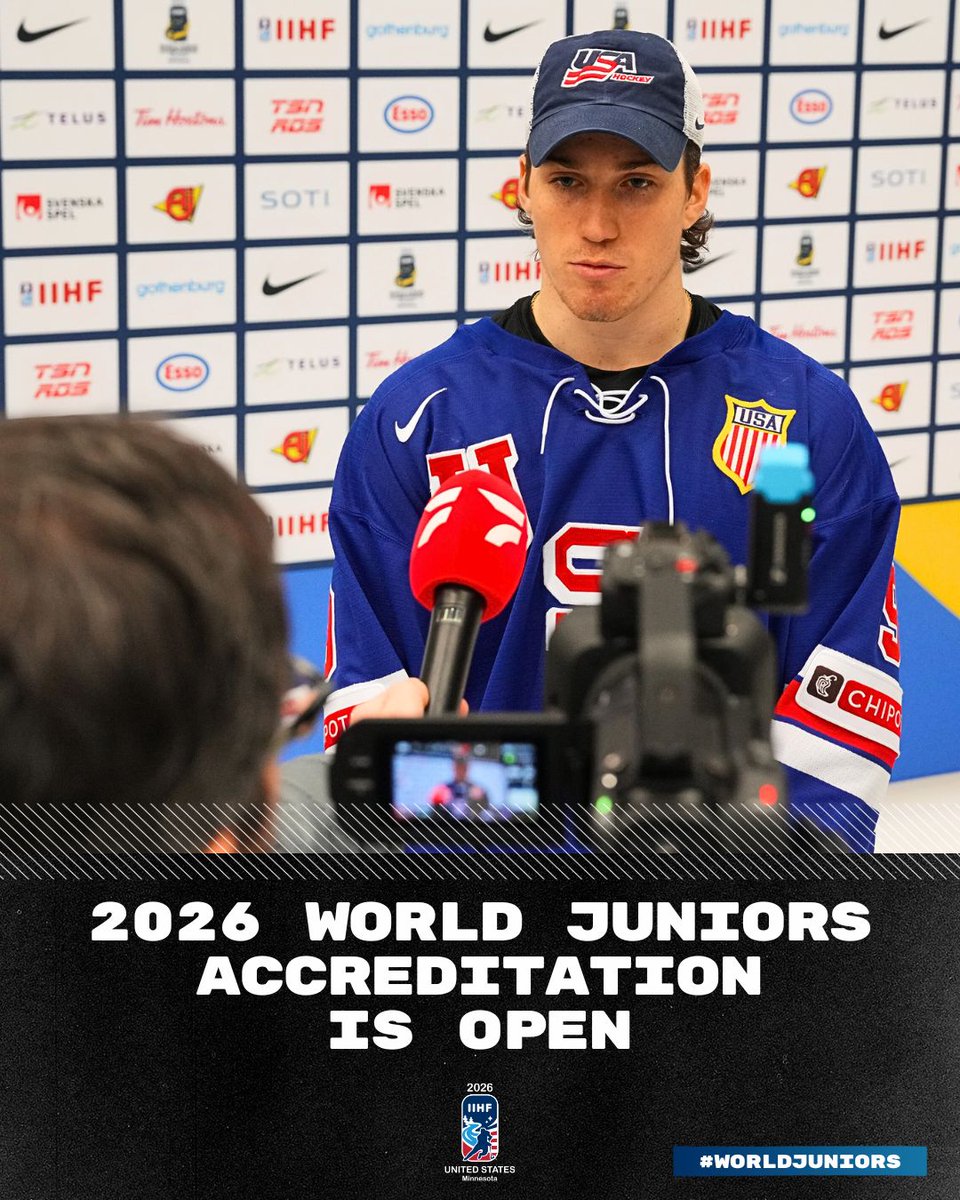Media accreditation the 2026 World Juniors is now open!🎙️
👉 Full details: iihf.com/en/static/5483…

#IIHF #WorldJuniors