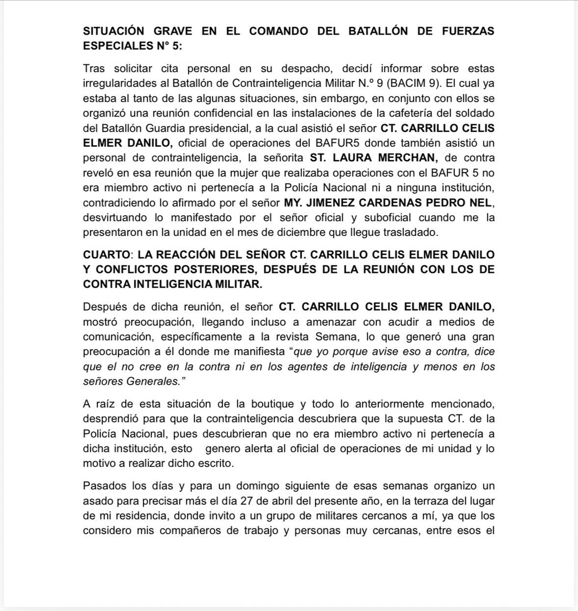 SARGENTOCHALA's tweet image. Denuncia de irregularidades en la seguridad presidencial
El sargento activo del Ejército Nacional, Jesús David Rubiano Maldonado, presentó un informe el 16 de mayo de 2025 al @COL_EJERCITO en el que denunciaba irregularidades dentro de uno de los anillos de seguridad del…