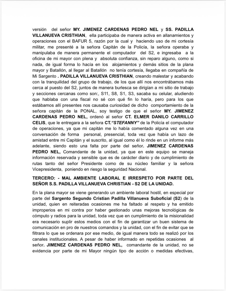 SARGENTOCHALA's tweet image. Denuncia de irregularidades en la seguridad presidencial
El sargento activo del Ejército Nacional, Jesús David Rubiano Maldonado, presentó un informe el 16 de mayo de 2025 al @COL_EJERCITO en el que denunciaba irregularidades dentro de uno de los anillos de seguridad del…