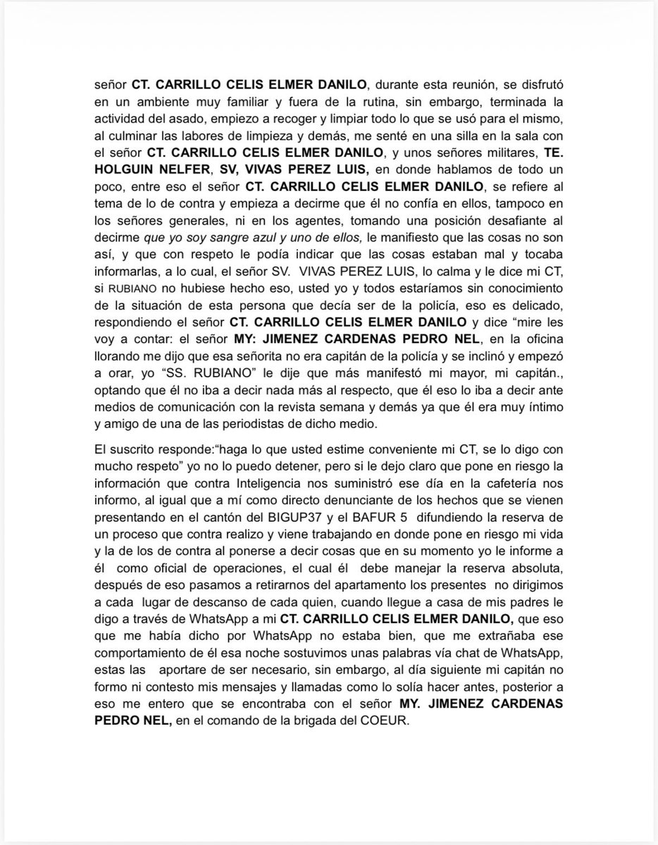 SARGENTOCHALA's tweet image. Denuncia de irregularidades en la seguridad presidencial
El sargento activo del Ejército Nacional, Jesús David Rubiano Maldonado, presentó un informe el 16 de mayo de 2025 al @COL_EJERCITO en el que denunciaba irregularidades dentro de uno de los anillos de seguridad del…
