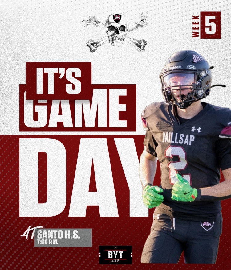 MillsapISD's tweet image. 🏈Millsap Game Day at Santo HS tonight at 7!
