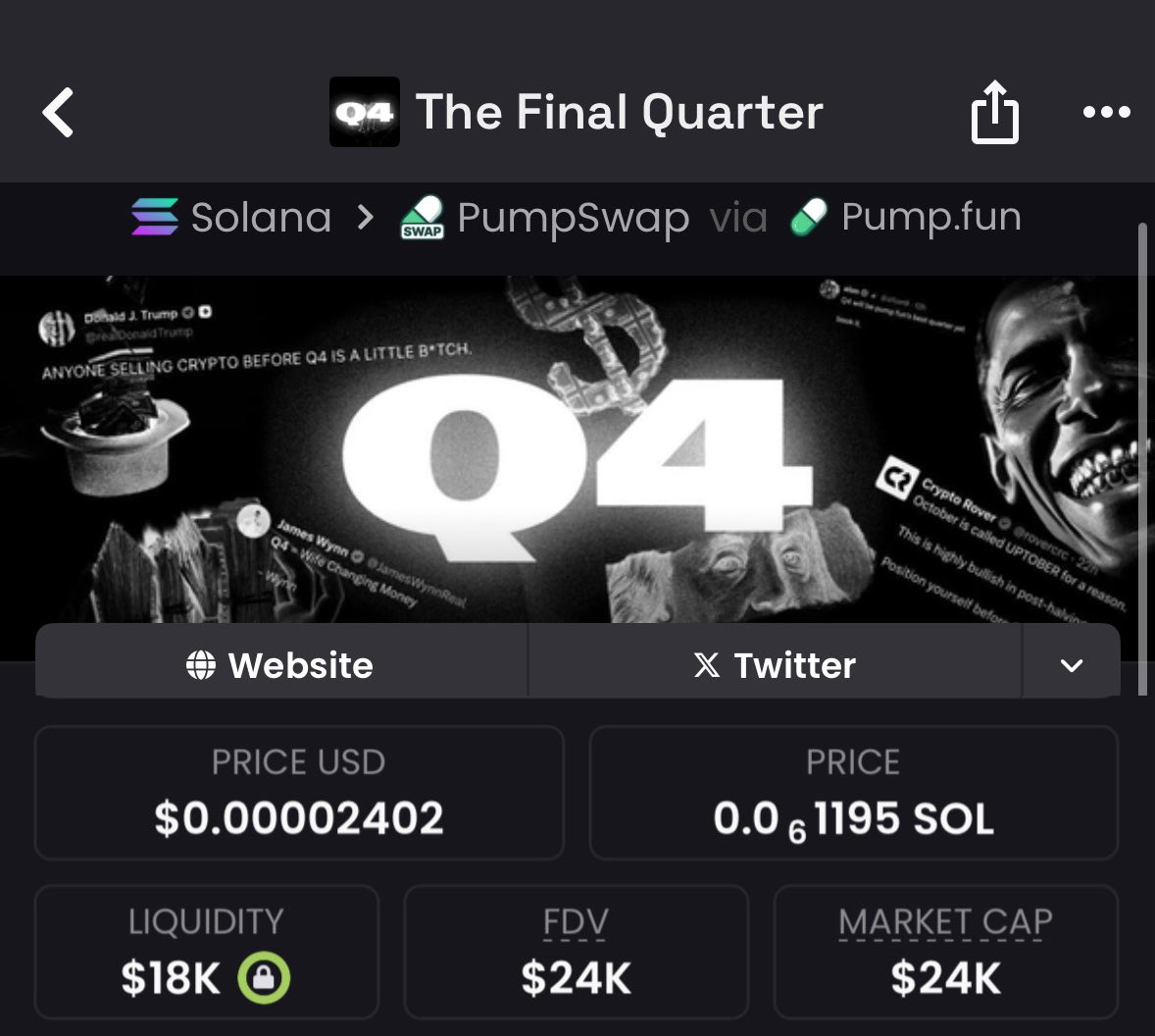 Exitplanups's tweet photo. Not everything gets announced 
#Q4 entered at $24k Mcap —let go at $299k Mcap  quietly 🟢

BqndqeBCNSEftBKmbTbLVx1RX5zd5J3AGL9sG55Jpump

True plays don’t alert the room
DM if you’re aligned with discretion🥂
Tag link blow 
https://t.co/FbigSEQBLa https://t.co/Fzsw9xX0NO