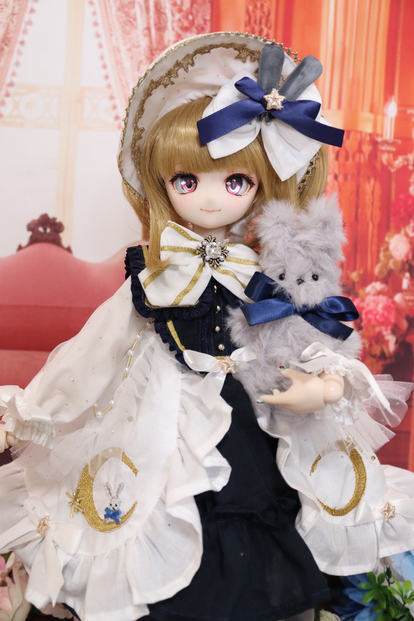 【ピンク】メタモルフォーゼ　ディアマイフレンズ　くま　うさぎ　ワンピース ピンク】メタモルフォーゼ ディアマイフレンズ くま うさぎ