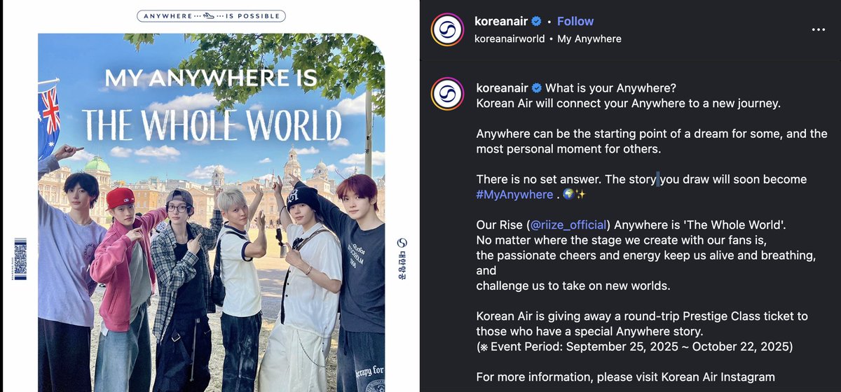 bunniebambie's tweet image. OH WOW RIIZE for Korean Air! 😲😲 they're also Samsung Electronics ambassadors let's go South Korea's representatives 🎉