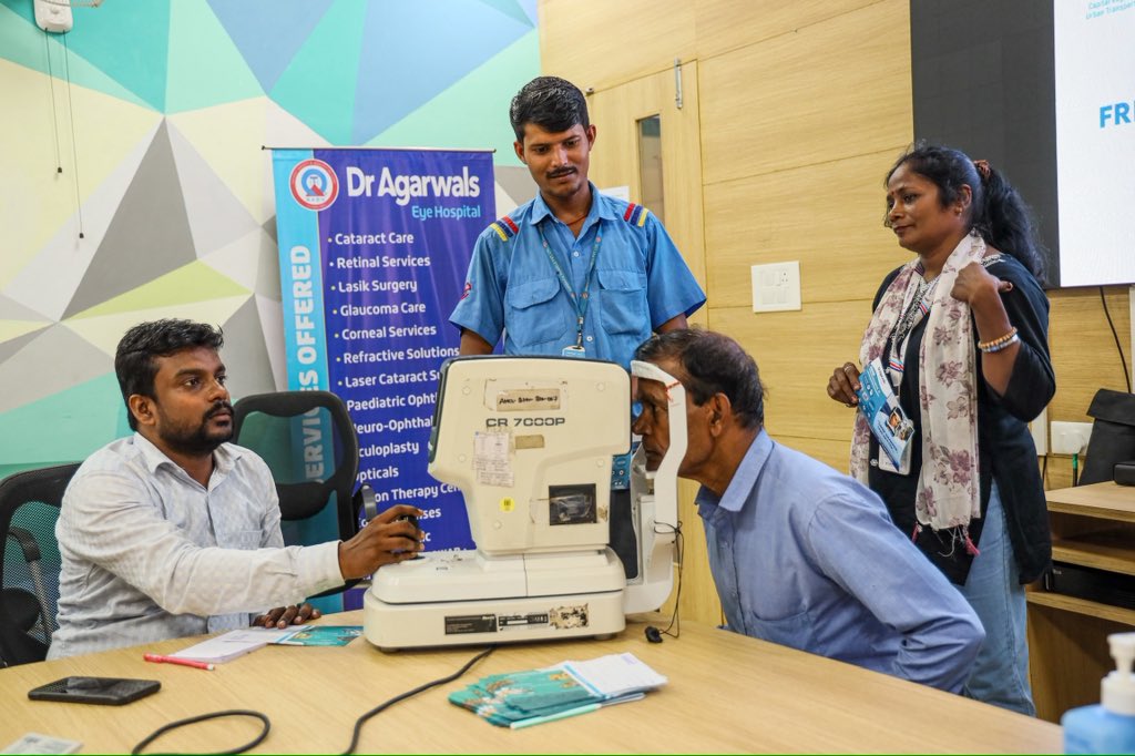 CRUT_BBSR's tweet image. CRUT in collaboration with @dragarwals_eye organised a free eye check-up for its staff and crew today. Wellbeing of all our staff is extremely valuable to us.

#EyeCheckupCamp
#TheWayWeMove