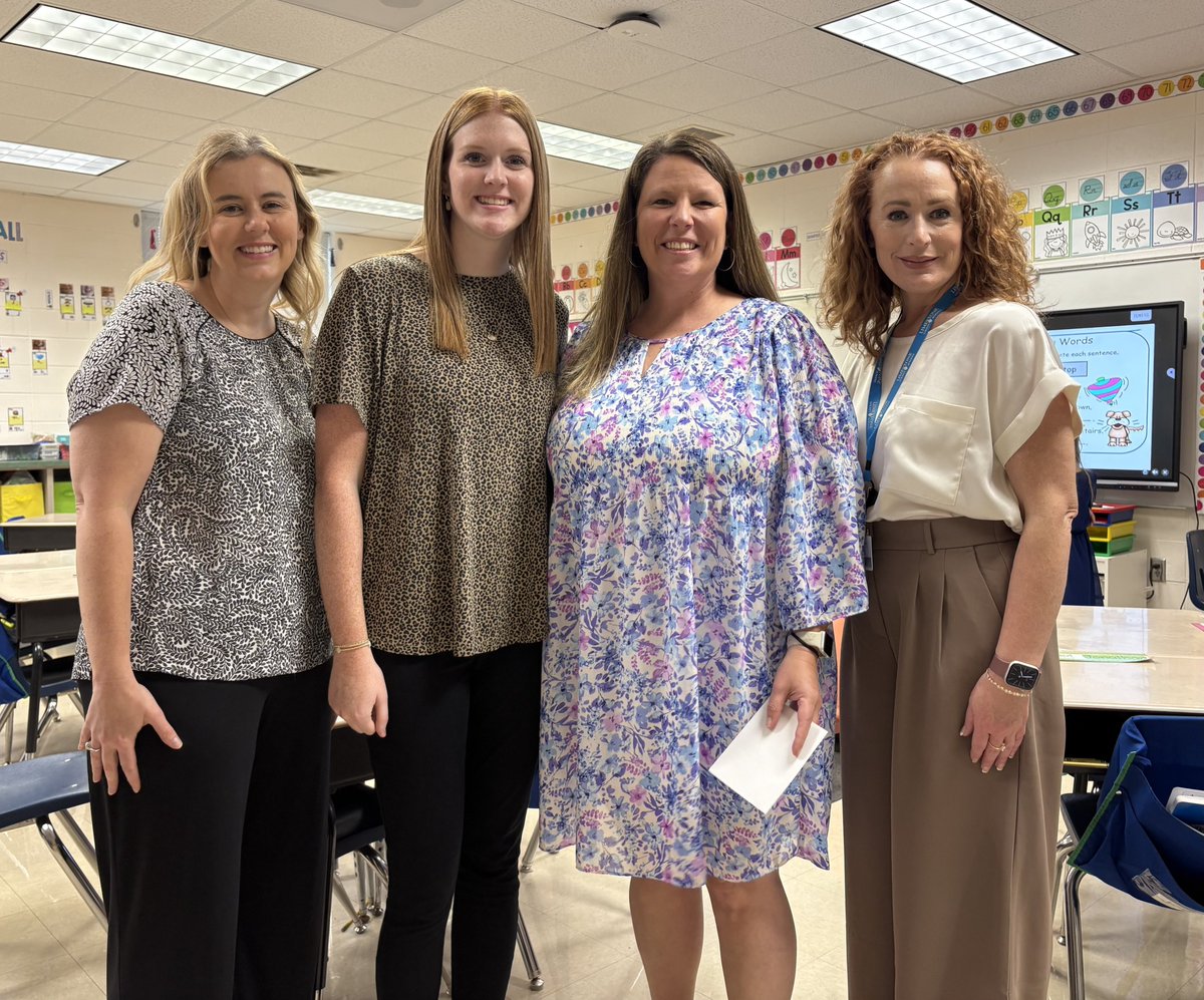 Congrats to Kristin Andrews from Cedar Hill Elementary for being selected as Teacher of the Month! Thank you for all that you do for your students &amp; school. We're proud to sponsor this special recognition. Pic w/FNB's Candice Boldin &amp; Makenzi Dean along w/Principal, Nona Adams.