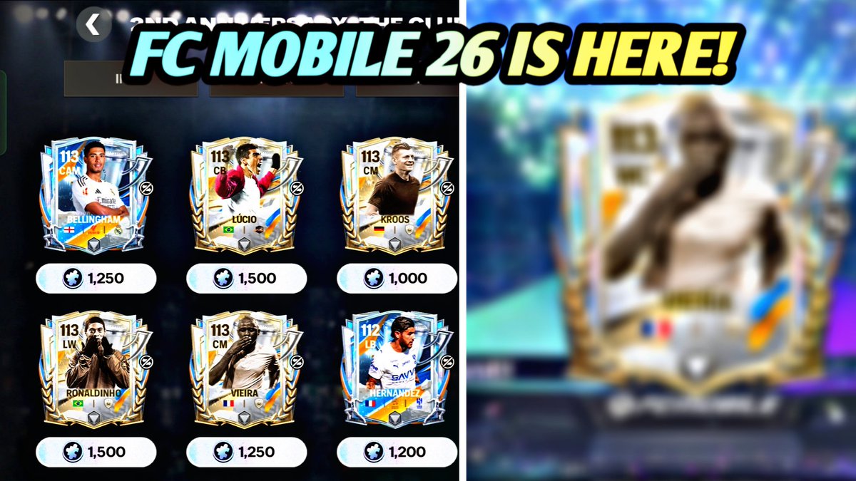 FC mobile 26 is here! Anniversary event and new updates
Check it out here:
youtu.be/00crlUVzK6c?si…

#fcmobile26 
#FCMobile