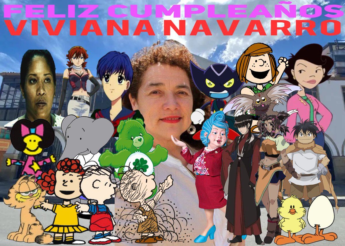 luis1201_arturo's tweet photo. Feliz cumpleaños #VivianaNavarro hice esta imagen para ti con todos tus personajes más conocidos. Que dios te bendiga.
#LazyTown #AvatarLaLeyendaDeAang #Zoids #GarfieldYSusAmigos #Orphen #JakeLongElDragonOccidental #TenchiMuyo #ElShowDeCharlieBrownYSnoopy #SonicX #Peanuts #Babar https://t.co/9GzP98RNuQ
