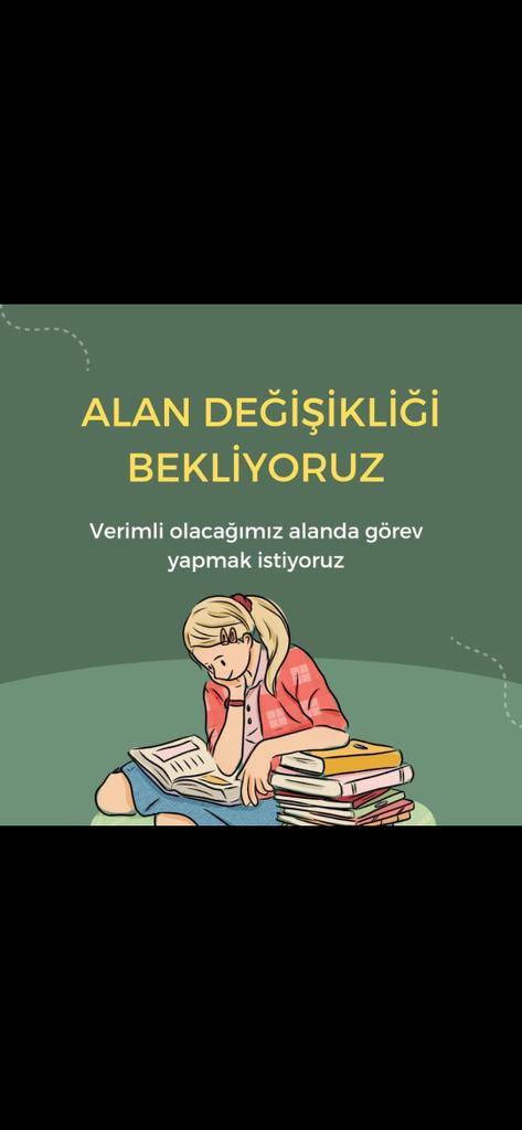 Erturul80990013's tweet photo. @tcmeb @Yusuf__Tekin Sayın Bakanım Meb' in, öğrencilerin ve öğretmenlerin faydasına olacak olan Alan Değişikliğinin yapılmasını talep ediyoruz. https://t.co/3MhFOBcJiw