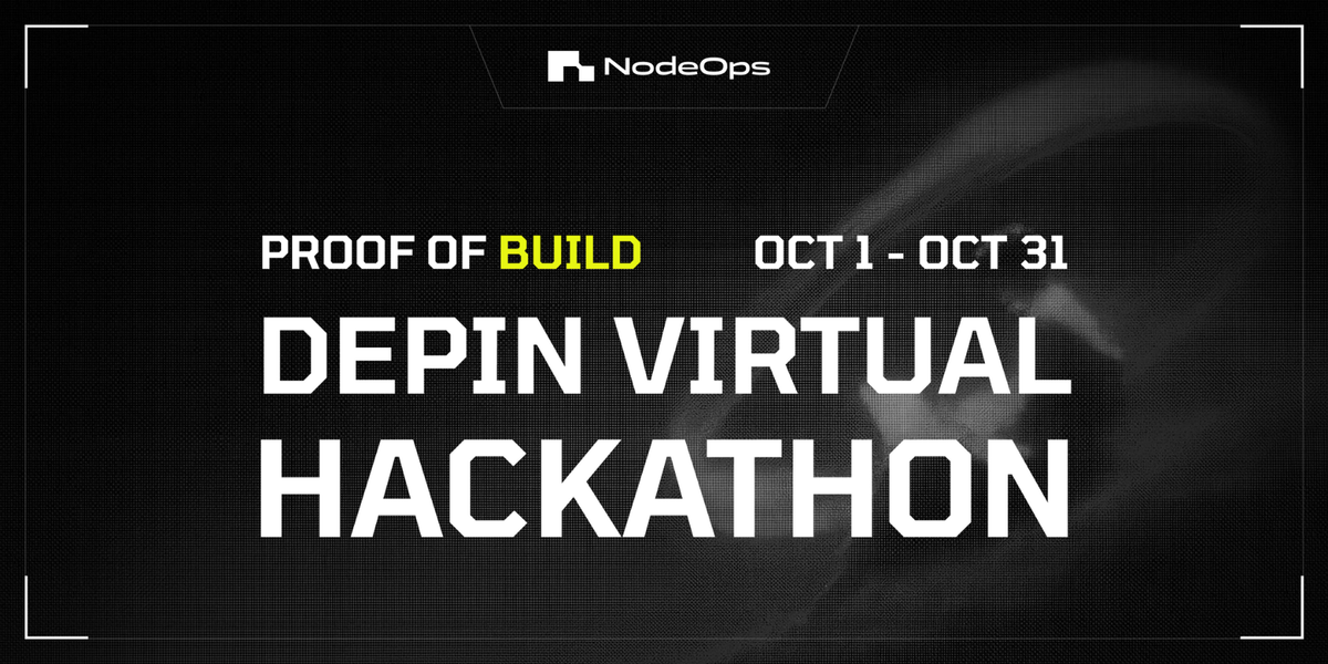 BuildOnNodeOps's tweet image. Welcome to the NodeOps Proof of Build Virtual DePIN Hackathon 🧑💻
This hackathon is your chance to build on DePIN infrastructure and deploy your app directly on our Template Marketplace.
It’s a global event open to all builders, developers, and creators.
Submit your most…