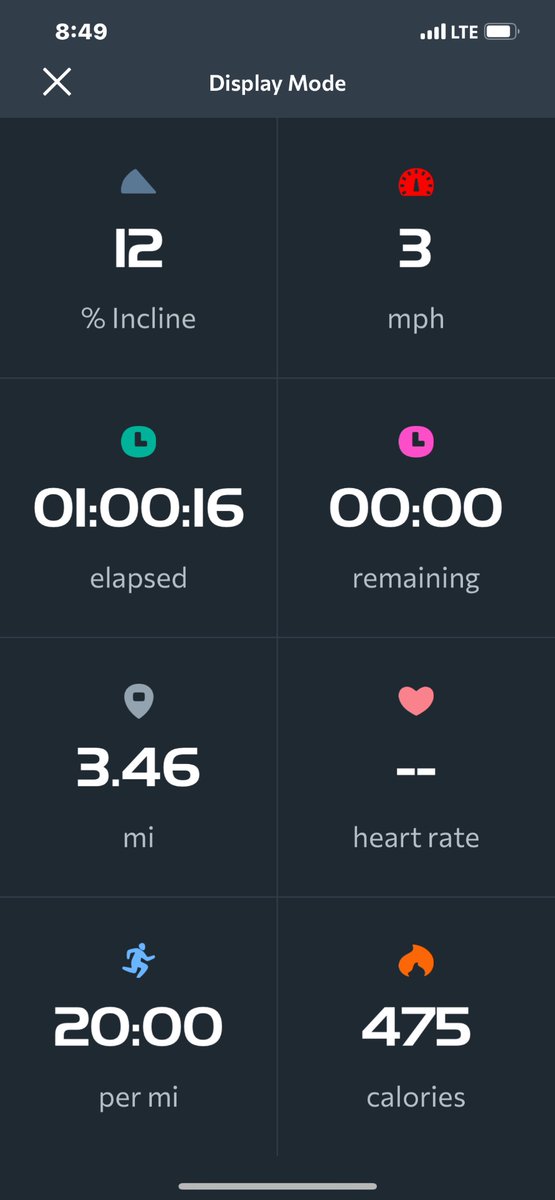 DiggsTosha's tweet image. Doc’s Discipline
Great workout! 2X2 intermittent walk/jog session + 30 min Level 12 incline/3 mph walk + lifts. Pushed a little harder because I want results ✅ I’m just not very patient 
#ExtremeOwnership #StillLearning 
#LivingABetterLife