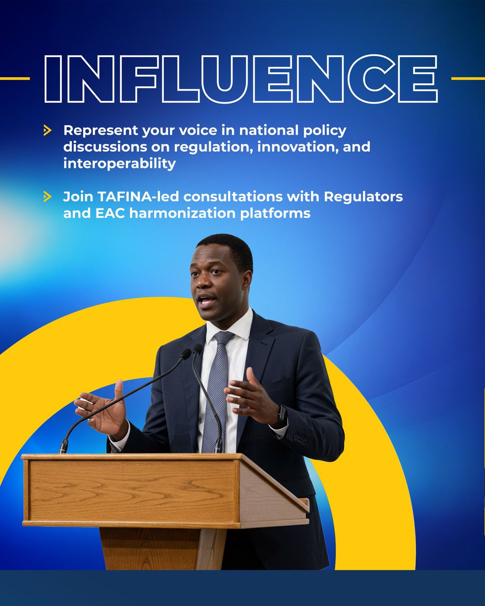 tafina_tz's tweet image. Why join TAFINA? From policy advocacy to unmatched visibility, here&apos;s how
membership empowers fintech players. Join today! #JoinTAFINA #FintechFuture