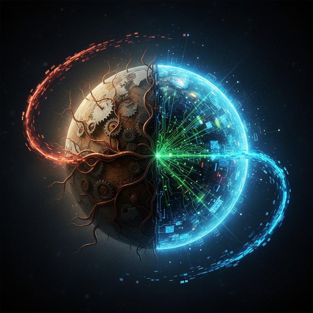 pmainardi's tweet image. The Financial Digest, told in pixels.

Title: &quot;Bifurcated Future&quot;

#GeopoliticalTech #TechDivide #DigitalDualism #QuantumFuture #AIArt #Hyperrealism