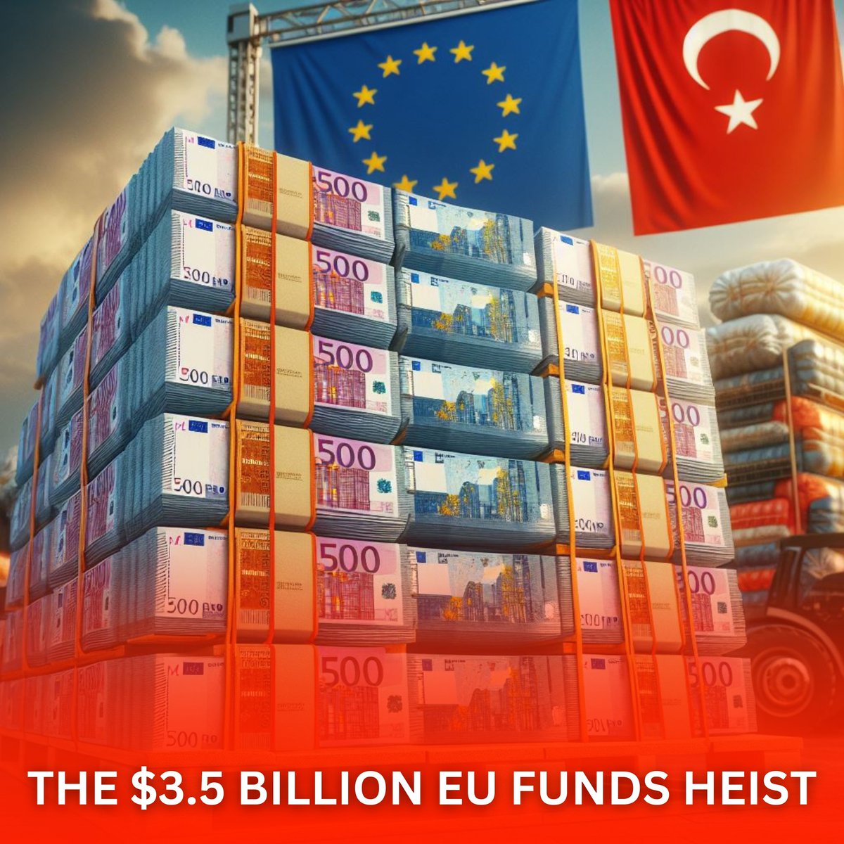 YourAnonTV's tweet photo. #OpTurkey | 🔴 The $3.5 Billion EU Funds Heist
Yeşildağ also alleges a vast embezzlement scheme involving European Union agricultural funds.
Through shell companies and political fronts, $3.5B was siphoned from Turkey’s agriculture sector — aided by Erdoğan’s ministers. https://t.co/mRjADtqnbU