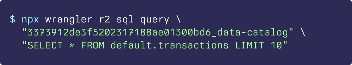 surprise: you can now ingest, manage schemas and *query data* directly from within @cloudflare ⚡️

ingest JSON, query Parquet, transform it on the fly, and query it directly from your R2 bucket: