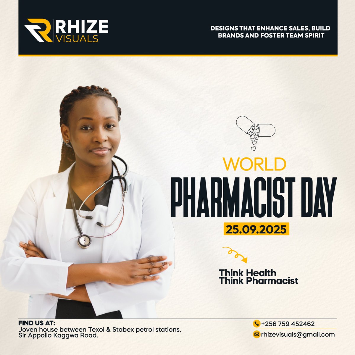 💊 Behind every healthy community is a dedicated pharmacist.
Happy World Pharmacist Day! 🩺 #ThinkHealthThinkPharmacist #RhizeVisuals