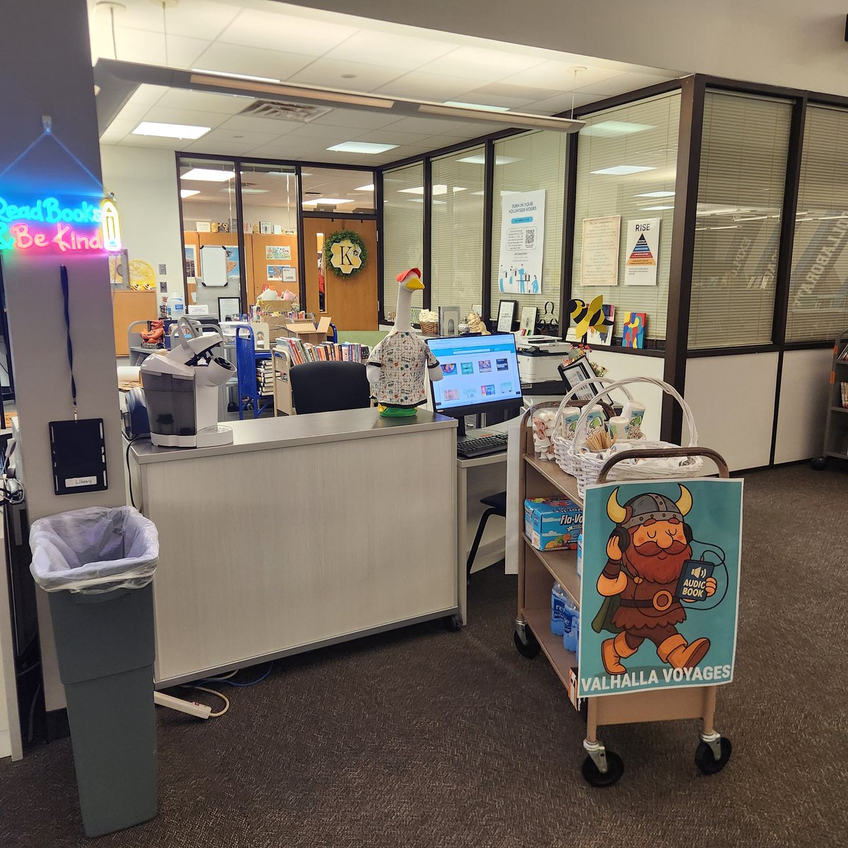 NimitzLibrary's tweet image. What a great start to the day for our first Valhalla Voyages audiobook walking club. @NimitzVikings teachers..there are more opportunities during lunch and after school to join us in walking and then talking books! #irvingreads