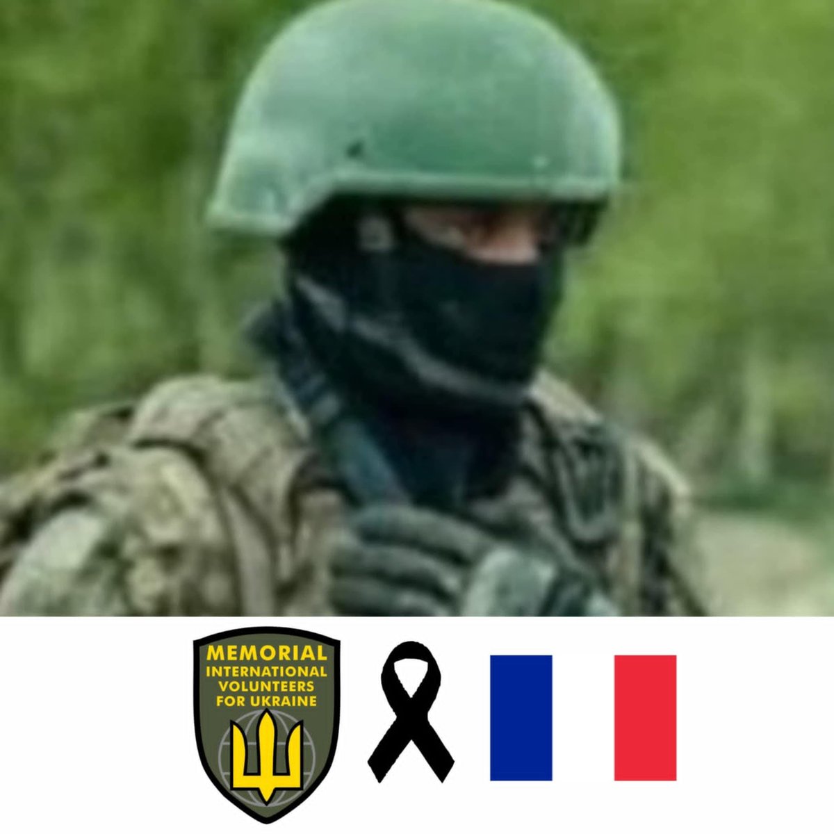 🇺🇦😭

Our Beloved French Brother Antoine Pierre Alexandre Anakoya, who had been serving in Ukraine as a Volunteer succumbed on the Battlefield.

Honor, Glory and Gratitude To Our Brother.