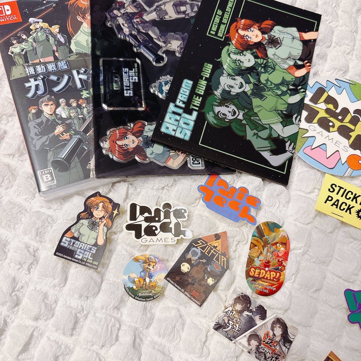 V_roema's tweet photo. PR配信させていただき、まんまと艦長とハンセンにどハマりした機動戦艦ガンドッグを含むタイトルが並んでいる #indietech さんのところにも行けた!
お声掛けしたら「私がメールお送りして…!私も艦長推しで…」とお話してくださって感動😭ステッカー可愛い!
飢えた子羊の続編も楽しみ
#TGS2025 https://t.co/zRKY4RHjFk