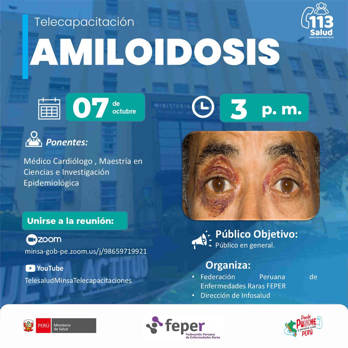 Federación Peruana de Enfermedades Raras – FEPER comparte: Telecapacitación sobre Amiloidosis en Perú
aliber.org/web/2025/09/25…