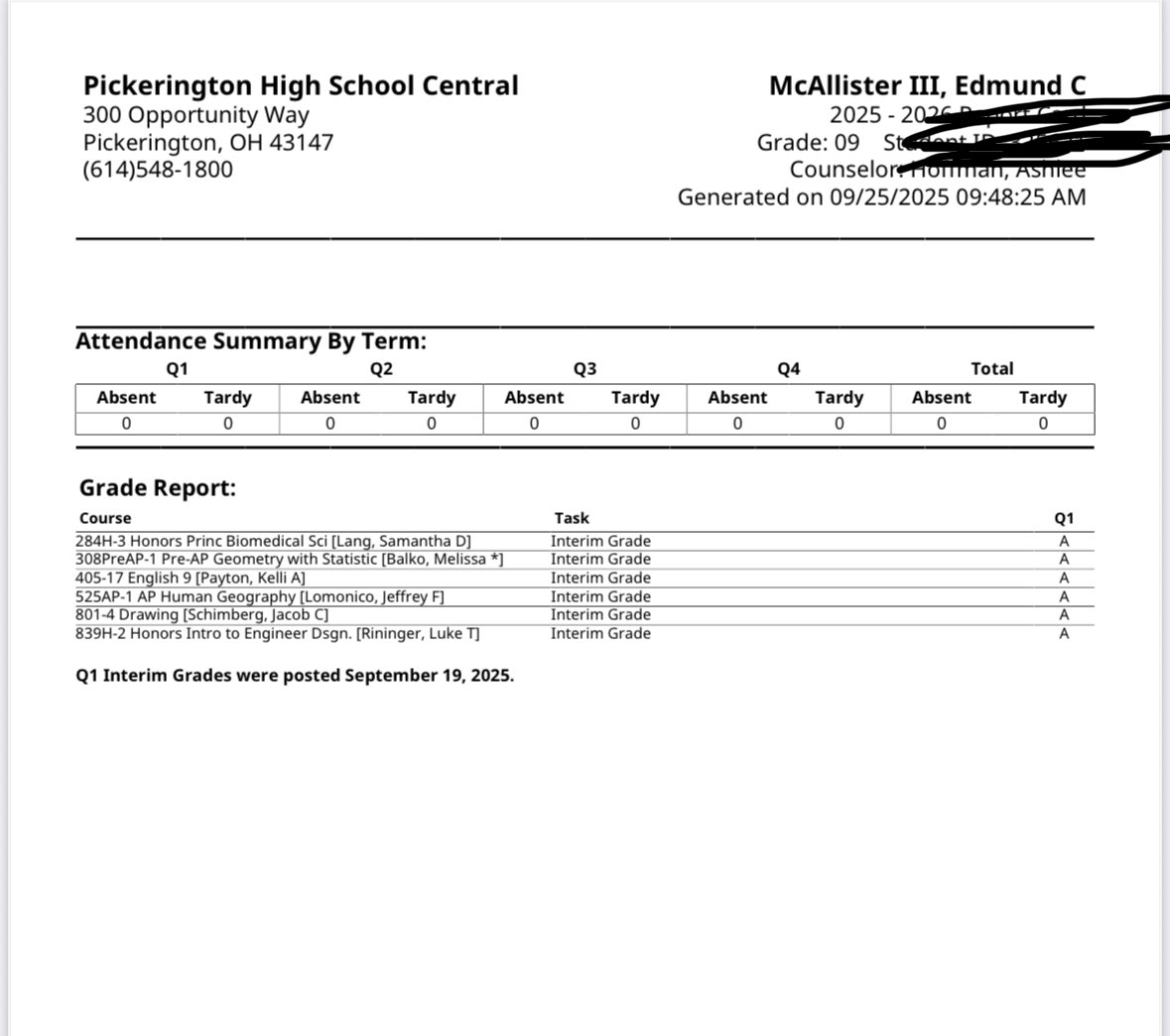 Emac2029's tweet image. Student before athlete 📚💪 Interim grades just came in—All A’s while taking Honors &amp;amp; AP classes. Excelling in the classroom and on the field. #AGTG #StudentAthlete #RecruitReady