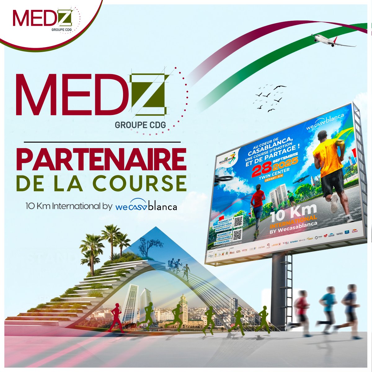 J-3 avant la course 10 Km International by WeCasablanca ! 🏃‍♂️

Medz est fier d'être partenaire de cet événement sportif qui célèbre le dynamisme de la métropole et les valeurs de partage et de dépassement de soi.