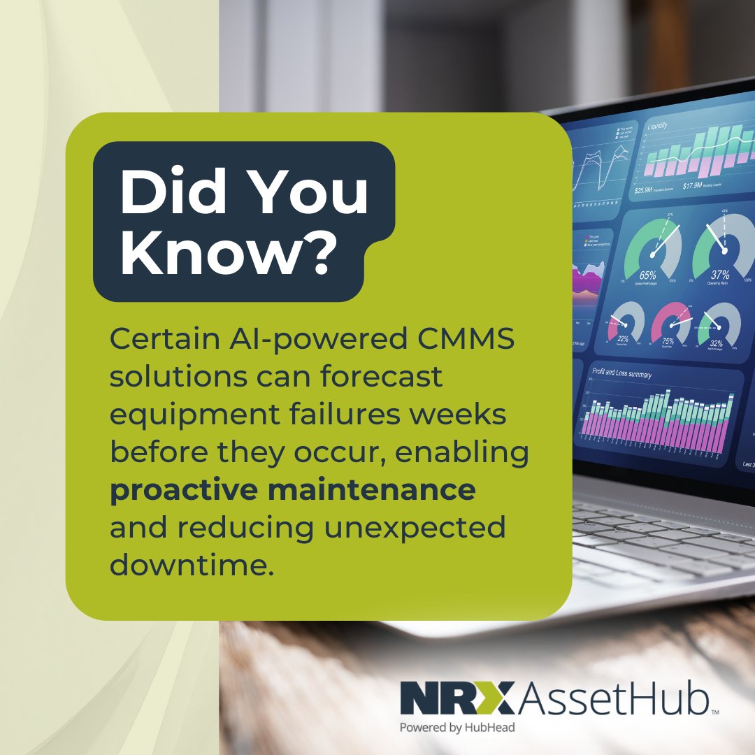DataSeerDigital's tweet image. Did you know? AI-powered CMMS can predict equipment failures weeks in advance, enabling proactive maintenance and reducing costly downtime. #FactOfTheWeek #DataSeer #AI
