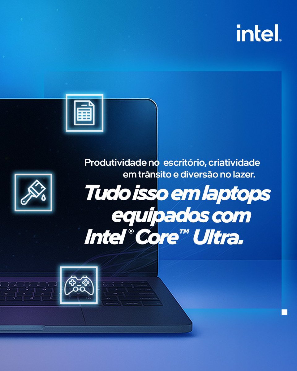 intelbrasil's tweet image. Descubra o que um laptop equipado com #IntelCoreUltra pode fazer por você. 💻 ⚡