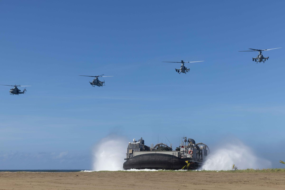 USMC's tweet photo. #Marines with the @22nd_MEU take part in amphibious landing rehearsals in Puerto Rico. The Marines are supporting @Southcom missions and the priorities of the @DeptofWar and the @POTUS 

Amphibious Ready Groups and Marine Expeditionary Units form the backbone of the Nation’s forward-deployed crisis response force. These integrated @USNavy-Marine Corps teams provide unmatched flexibility, strategic speed, and global reach. Always on call, ARG/MEUs are capable of performing a wide range of missions across all domains — from combat operations to, intelligence gathering, to humanitarian assistance — making them a powerful and versatile force with no equal.

#Marines #USMC #USNavy