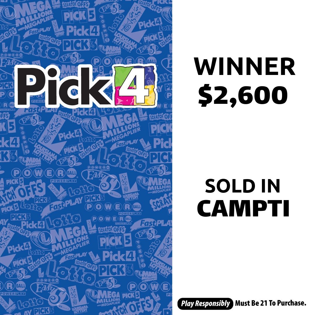 Congrats to All N 1 Food Store # 3 on US Highway 71 in #Campti! 🎉

They sold $2,600 in winning #Pick4 tickets for last Sunday’s drawing! 👏

👉 brnw.ch/21wW5wr