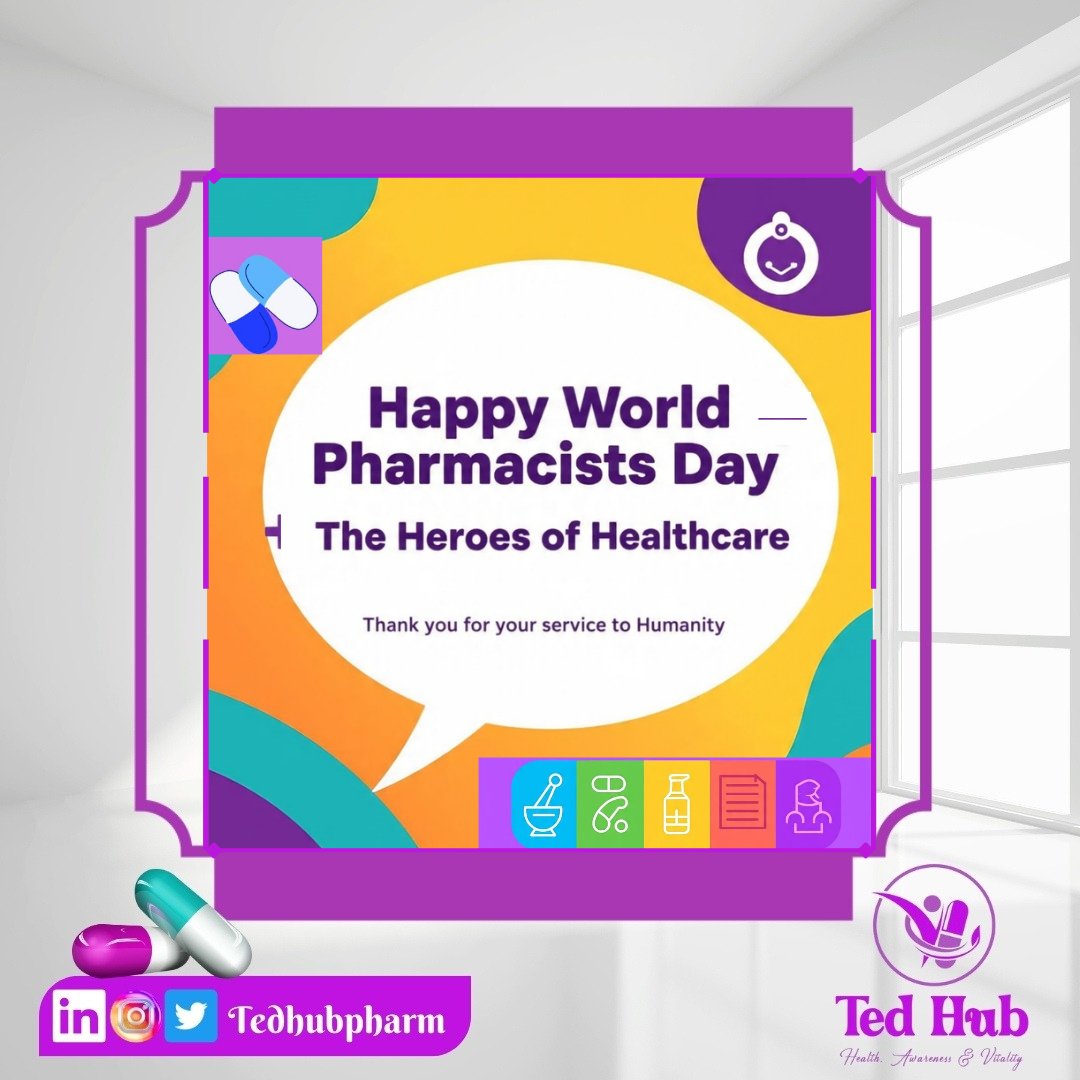 tedhubpharm's tweet photo. 💐 Happy World Pharmacists Day 2025! 💐
“Think Health, Think Pharmacist” 

Today, we pause, cheer, and send a thunderous round of applause to Pharmacists everywhere.  The unsung heroes of health. 💊✨

Behind every safe therapy, every advised dose, every vaccine administered,..👇 https://t.co/trt1eFDu7T