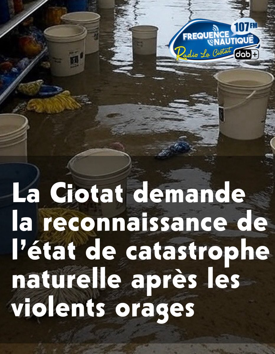 Une mesure qui pourrait accélérer les démarches des sinistrés…
Après les pluies torrentielles, La Ciotat engage une demande de reconnaissance de l’État de catastrophe naturelle 
➡️ frequencenautique.com/article/2263-l… #Intemperies