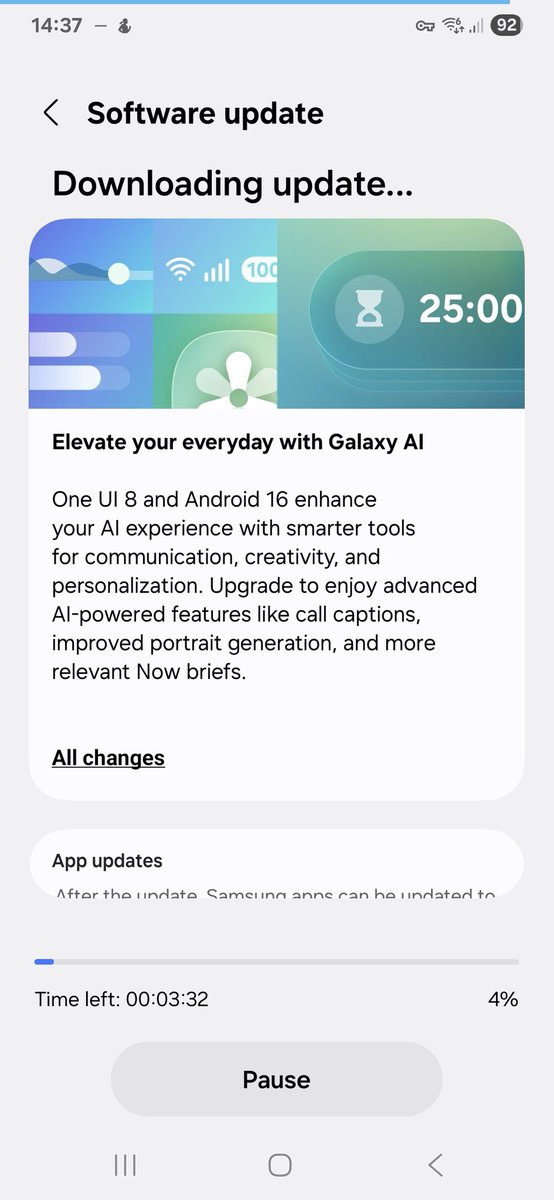 Extremely pleasing to finally download this 🙂 #OneUI8