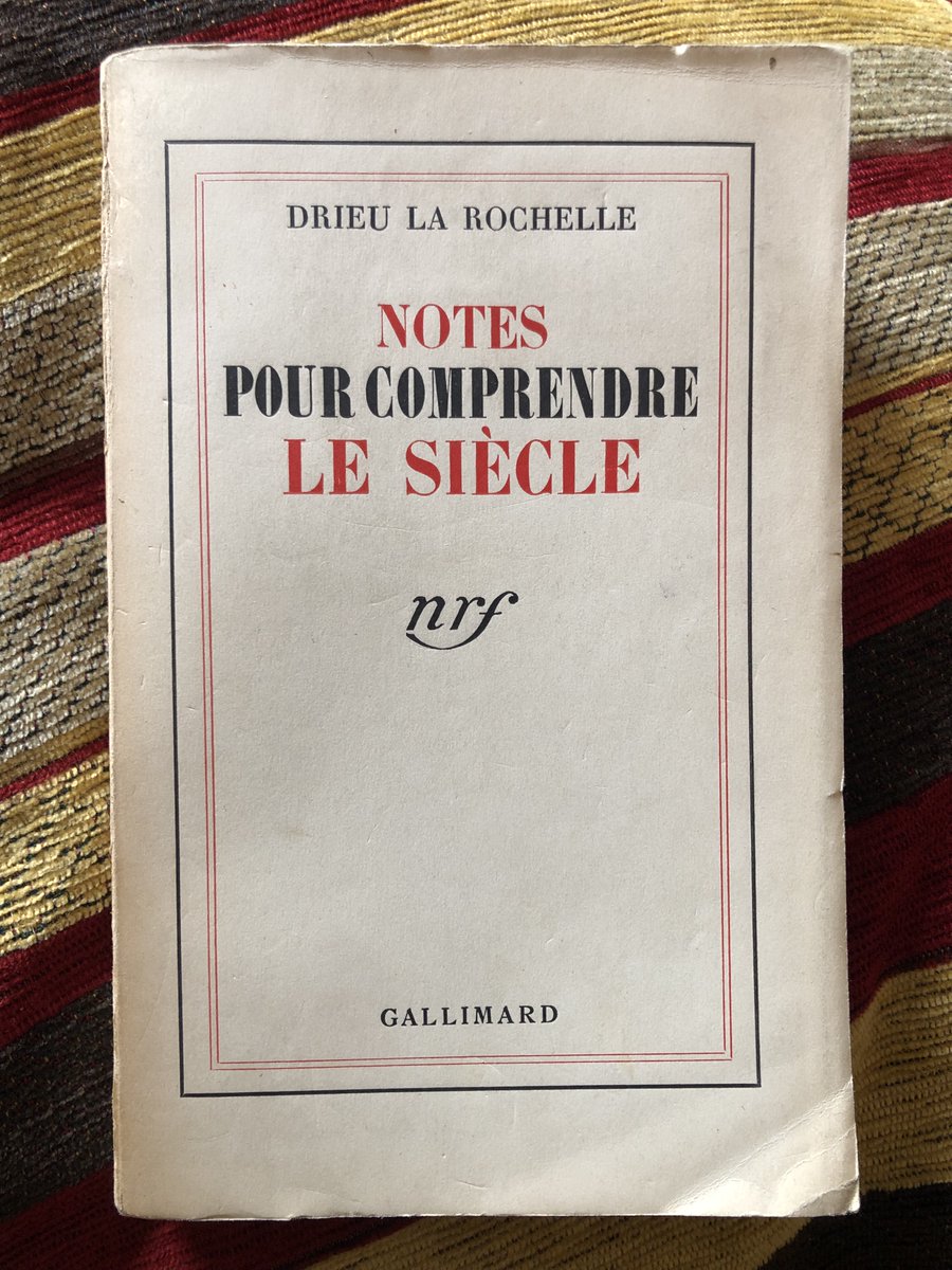 ekrichev's tweet image. Notes pour comprendre le siècle, de Drieu la Rochelle - premières pages sur l&apos;équilibre du corps et de l&apos;âme au Moyen Âge.