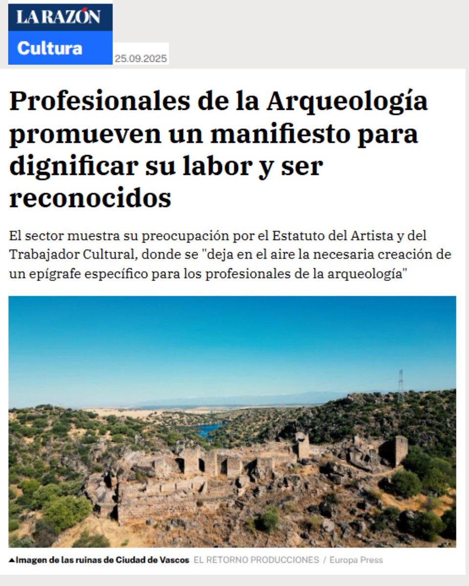 Sigue las jornadas en nuestro canal de youtube en directo.
Noticia completa: larazon.es/cultura/profes…

#CreandoRedesEuropeasArqueologíaProfesional #CREAP #Jornadas #museo #arqueología #MAN #MinisterioDeCultura #archaeology #Cultura #Patrimonio #Madrid #AlcaládeHenares