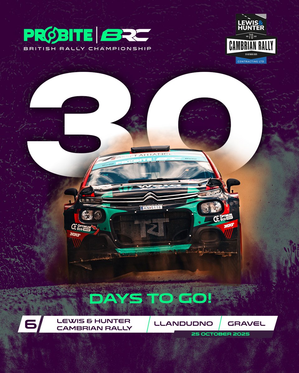 📆 The Countdown begins to the 2025 <a href="/ProbiteBrakes/">Probite</a>  British Rally Championship title tussle 🥊

#BRCRally