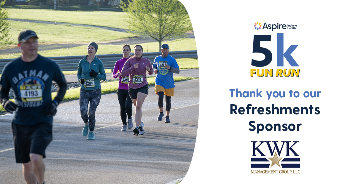 AspireIndiana's tweet image. A huge THANK YOU to our Refreshments Sponsors for supporting the #AspireIndianaHealth #5kFunRun! ☀️🏃‍♀️🏅👣
📅 Saturday, September 27
📍 Conner Prairie, Fishers, IN

💚We appreciate KWK &amp;amp; andhealth for helping make this day possible! 

👉runsignup.com/aspire5k🏃‍♂️👟👣