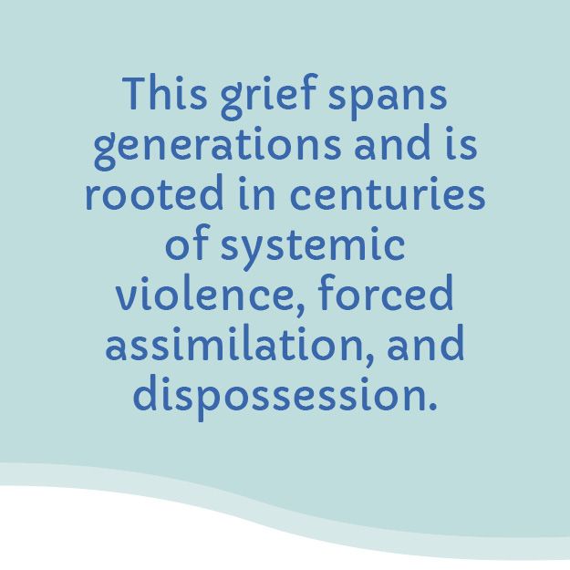 GriefAllianceCA's tweet image. For #IndigenousPeoples in Canada, #grief is intergenerational and deeply tied to the losses and effects of colonization. Learn more buff.ly/hKCfmJt at AboutGrief, from the Canadian Grief Alliance.