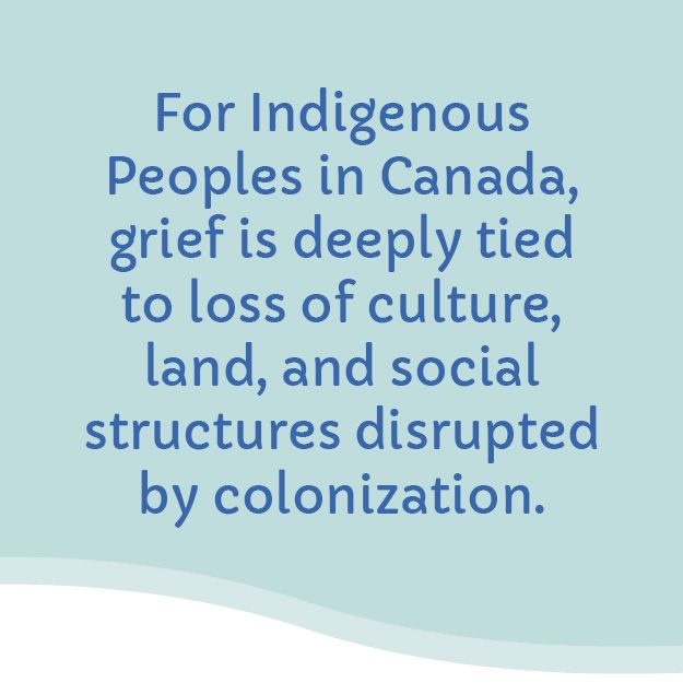 GriefAllianceCA's tweet image. For #IndigenousPeoples in Canada, #grief is intergenerational and deeply tied to the losses and effects of colonization. Learn more buff.ly/hKCfmJt at AboutGrief, from the Canadian Grief Alliance.