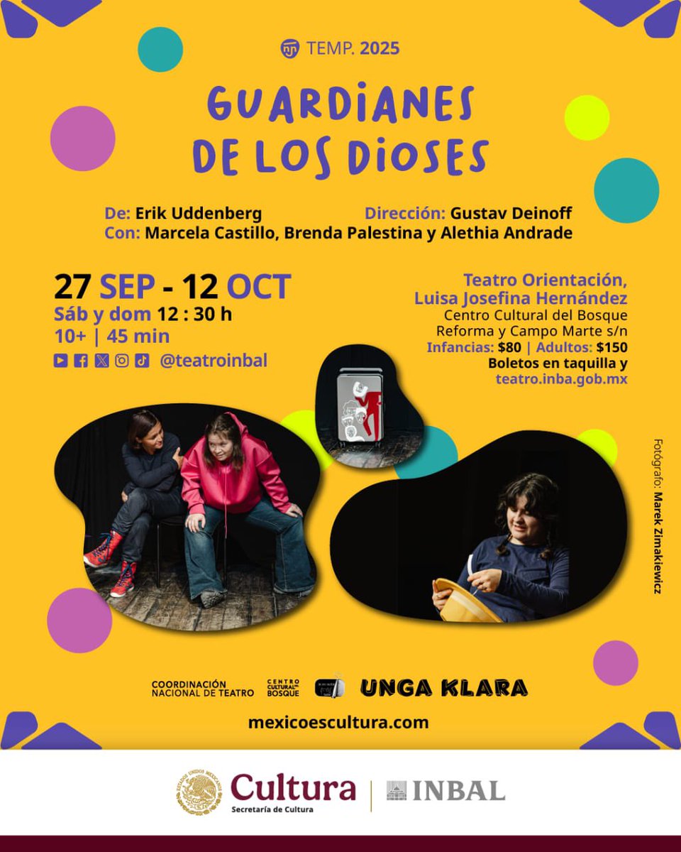 #Teatro 🎭

“Guardianes de los dioses”, obra sobre lo que une a los niños de todo el mundo: vivir en un mundo gobernado por adultos.

📍 <a href="/CCB_INBAL/">CCB</a> 🇲🇽 #CulturaEnMéxico