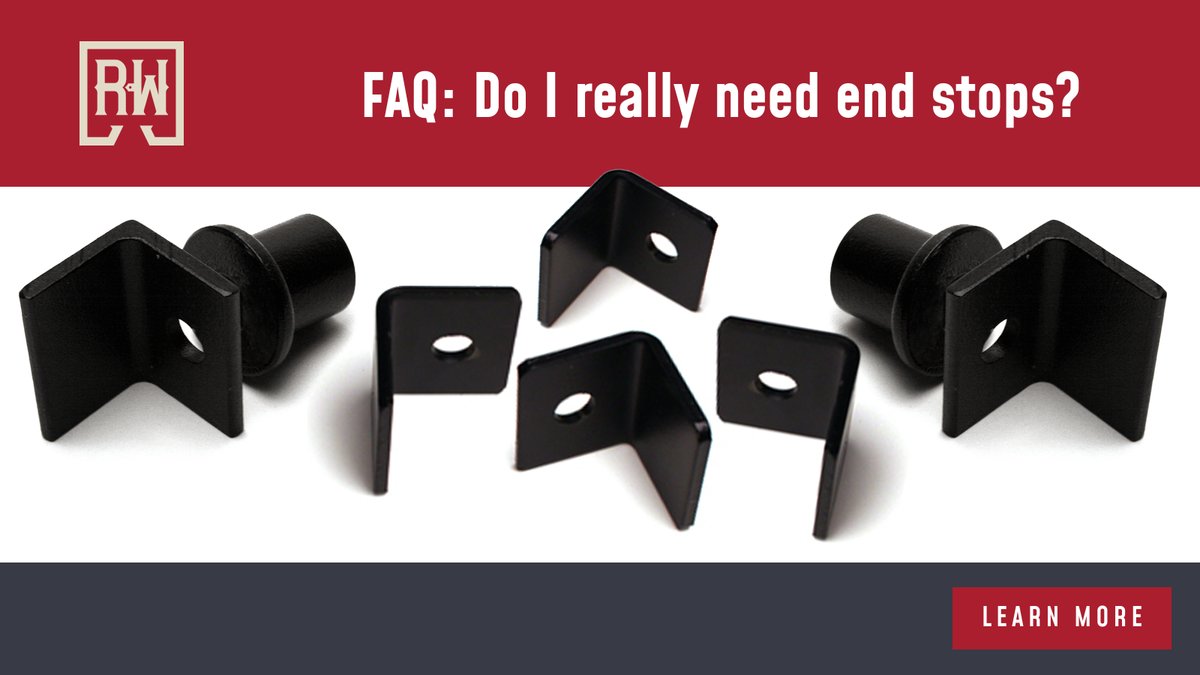 rwhardware's tweet photo. "Do I really need end stops?"
Yes, you do.

End stops keep doors and gates from rolling off the track, protecting your team, equipment, and space. RW Hardware recommends them on every system.
https://t.co/XeqTO6zEOF

#DoorHardware #FacilitySafety #FAQ https://t.co/Wu6TVO2OKk
