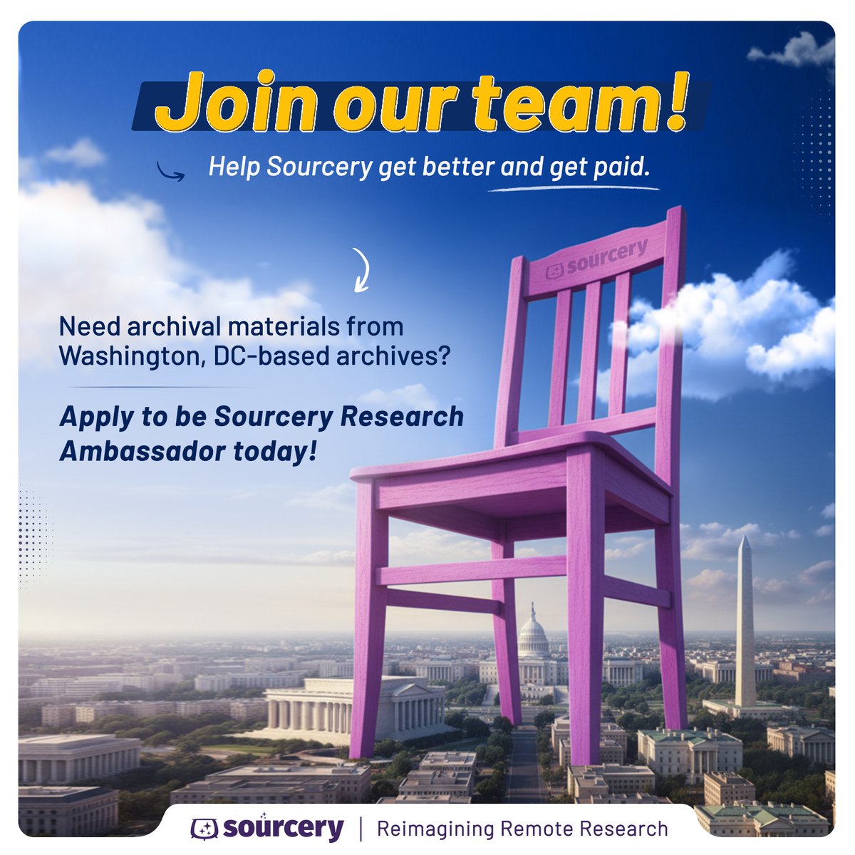 sourcery_app's tweet image. ICYMI: Join our team and get paid to receive scans of archival material from Washington, DC-based archives! 
💸 Learn more: sourceryapp.org/2025/09/17/joi… 
❓ Interested in beta testing? Not in DC? Don't fret! Fill our open location form and we'll be in touch: docs.google.com/forms/d/e/1FAI…