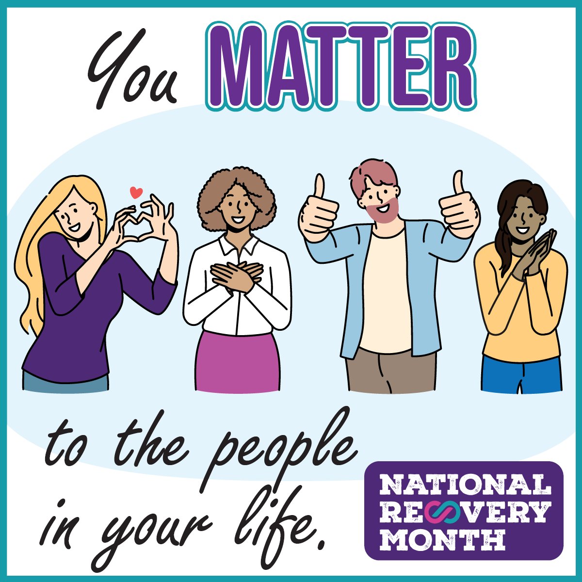 💌 This is a reminder that you are important. Helping a neighbor,  sharing an activity, simply showing up for someone not only helps them  🤝, it also helps YOUR #Recovery #RecoveryHappens #RecoveryMonth2025
_____
💌 Recuerda que eres importante. Ayudar a un vecino, compartir una