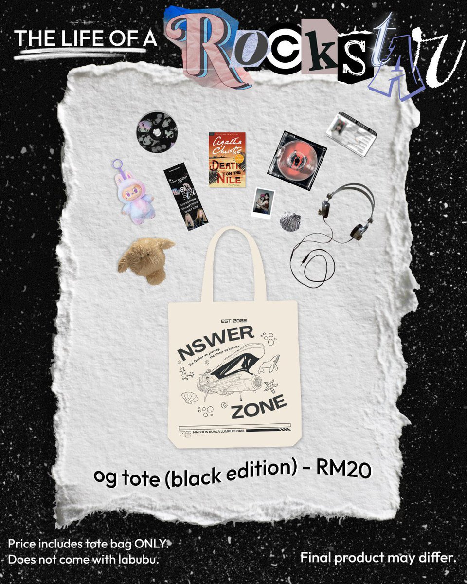 NMIXX_MY's tweet photo. NSWER!
Get our NEW ROCKSTAR KITS, featuring a Lily-Esque NMIXX BAND TEE! And if you need to complete the look, we've got some inspo and our OG NSWER ZONE TOTE- NOW IN BLACK!
Details and pricing below!
🔗: https://t.co/8NvOG2rU6B
#NMIXX #NMIXXinKL #KpopMalaysia #WTS https://t.co/hiwfTNCRcd
