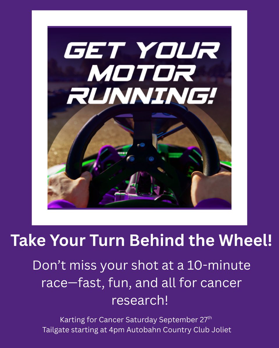 🏎️ Karting for Cancer is THIS Saturday!
Join us at Autobahn CC in Joliet for racing, food &amp; fun 🎉
🍔 Tailgate: 4 PM
⏱️Spectator Races: 4–6 PM
Spectators + drivers can hop in for a 10-min thrill ride—spots are limited, so reserve now! 🏁aesbid.com/ELP/KART25