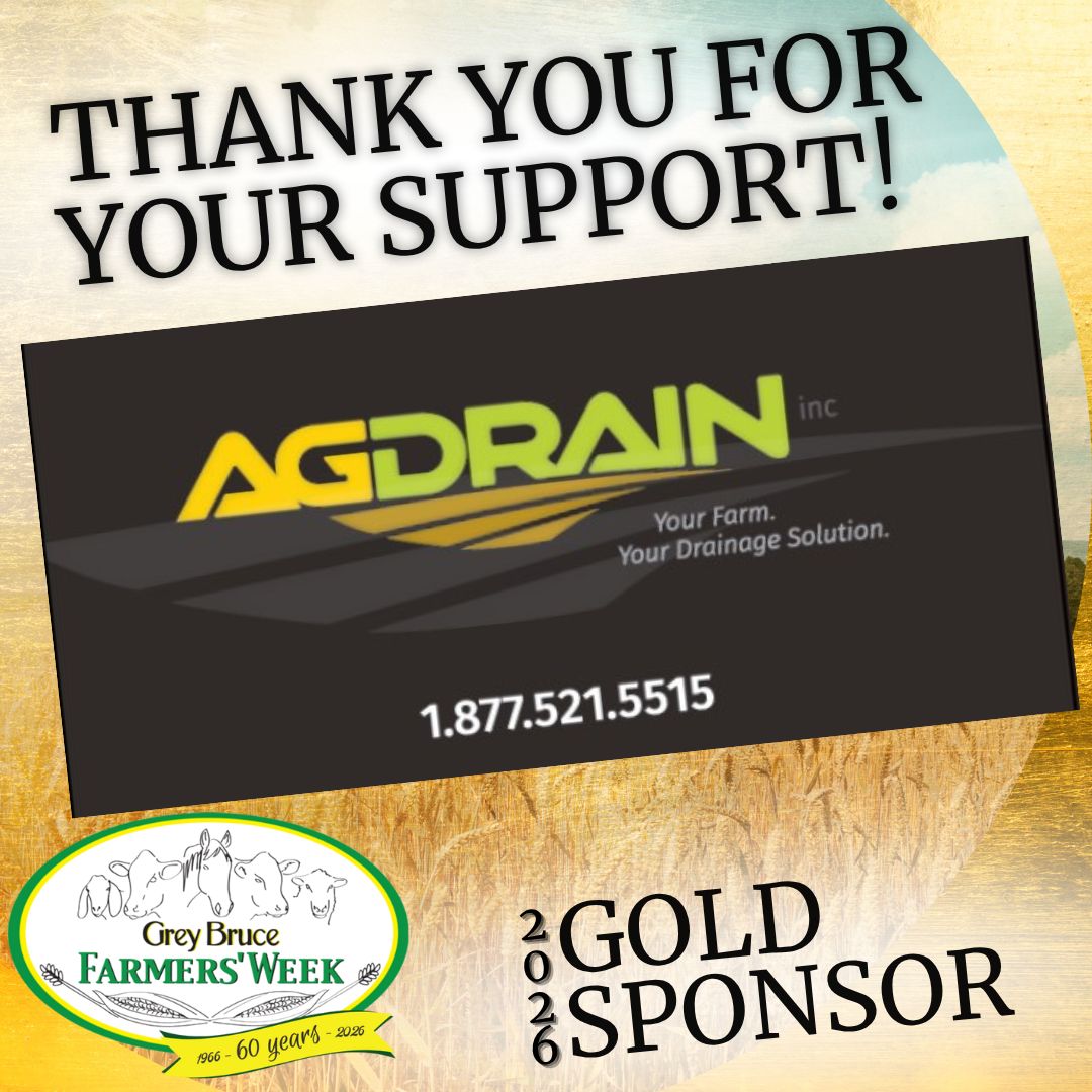 We're so grateful to AgDrain Inc. who have stepped up to be a Gold Level sponsor of #GBFW'26 this year! Head over to our website to sneak a peak at the schedules taking shape for the Beef, Dairy and Crops Days that they are supporting!
#AgProud #FarmON #Farm365